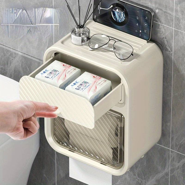Toilet paper holder with Drawers