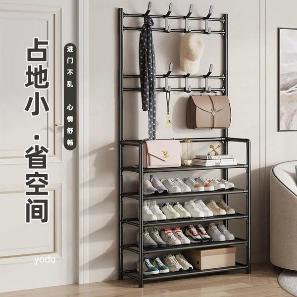 Shoe rack and clothes hanger