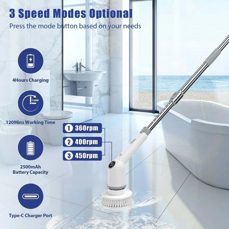 7in 1 electric spin cleaning brush