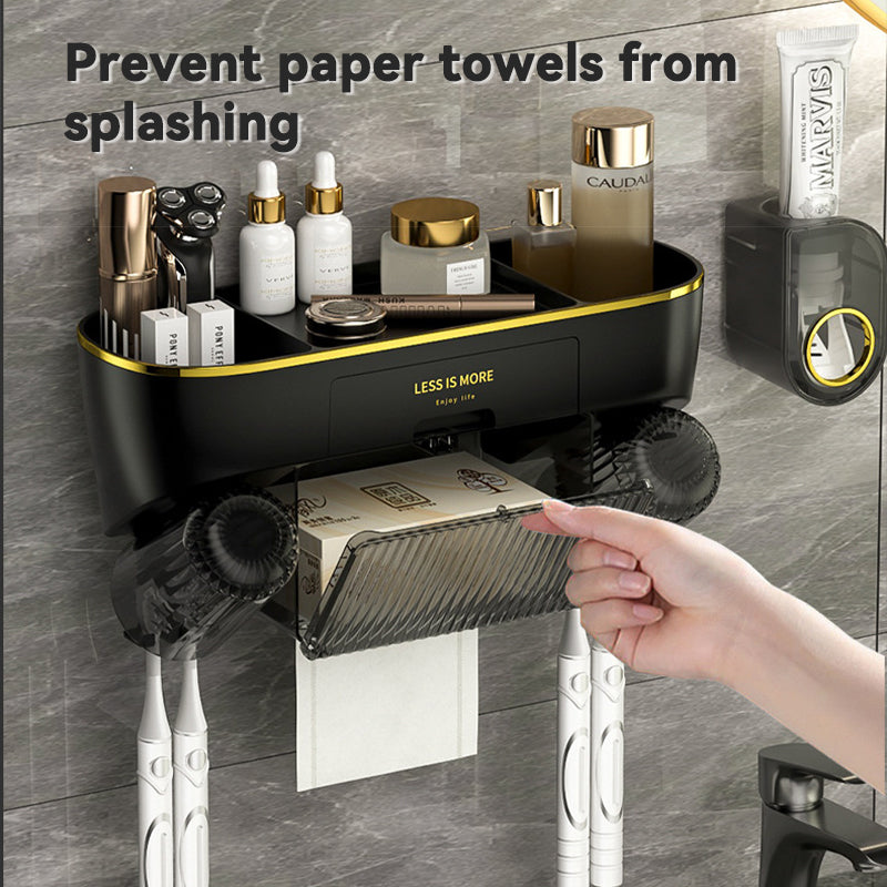 bathroom Organiser & toothpaste dispenser