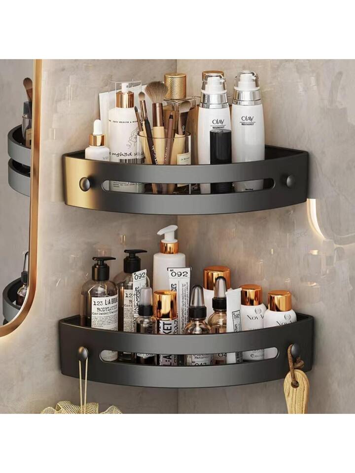 Mettalic bathroom shelves set of 2