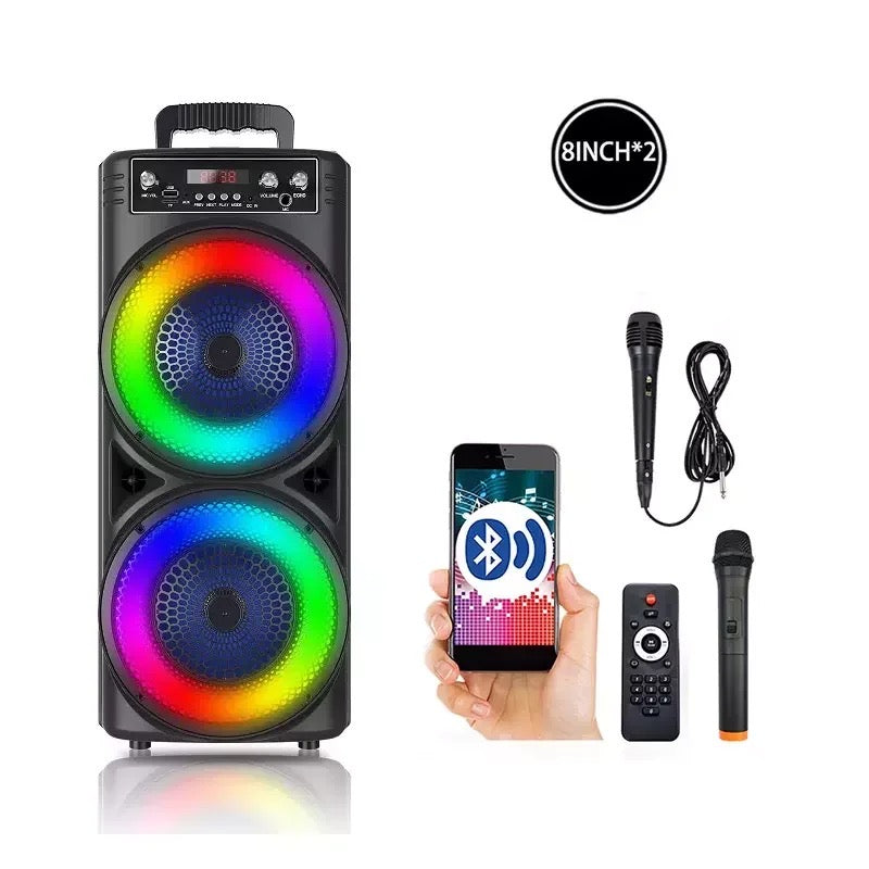 Portable & Rechargable wireless Speaker with microphone