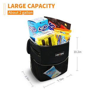 Spillproof car trash can & organiser