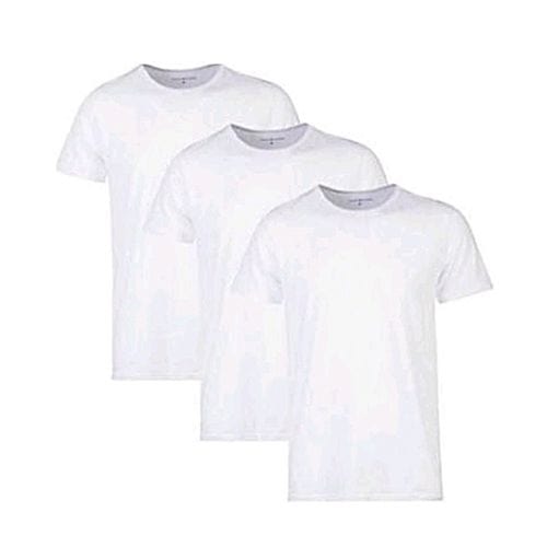 3pcs Pack of Cotton Under shirt Tsirts -white