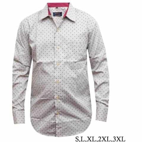 Dotted Cotton Shirt-Long sleaved