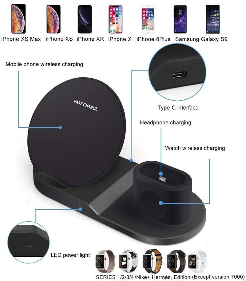 3 in 1 wireless Fast Charging Pad