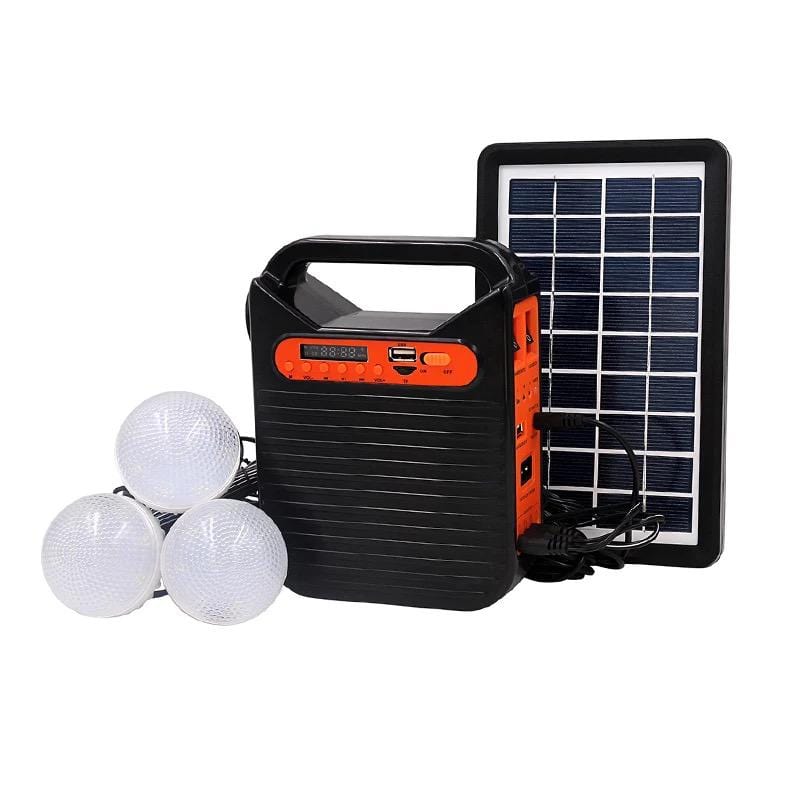 Solar Lighting Kit With Music Speaker& 3bulbs